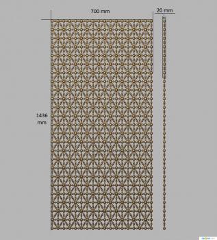 Geometrical panel (PGM_0192) 3D model for CNC machine